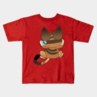 Gilbert the kitten pattern! back Kids T-Shirt